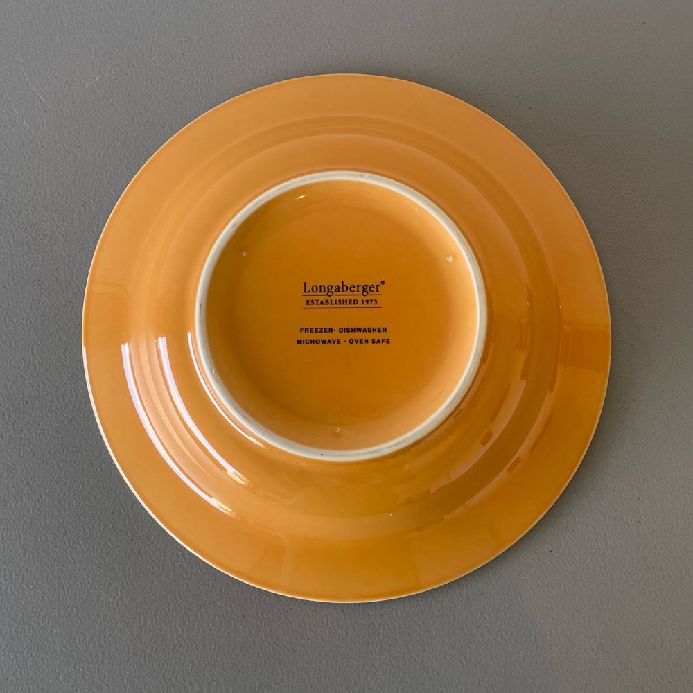 Longaberger Pumpkin Design Ceramic Bowl - Picture 2 of 3